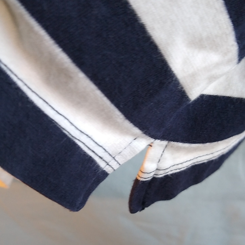 women's M-L-XL navy & white Polo stretchy stripes - Picture 8 of 14